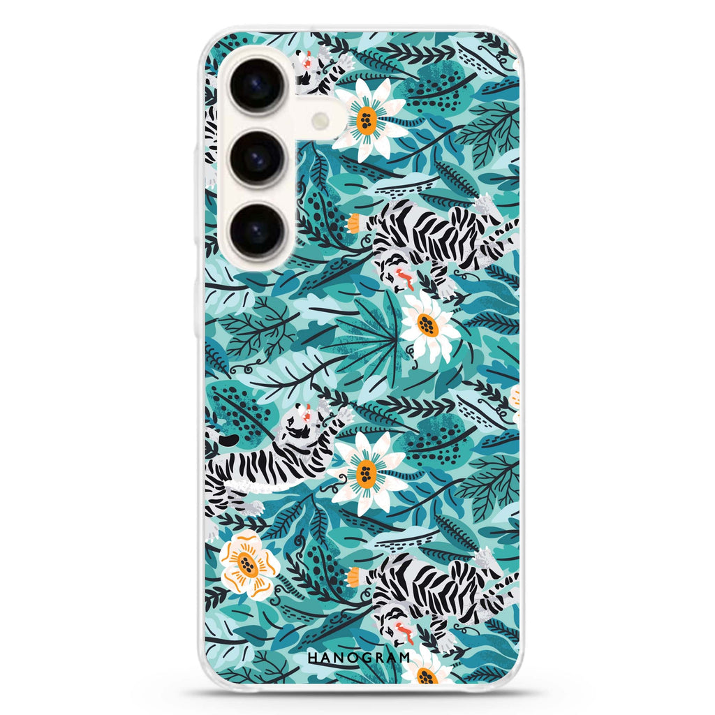 Tiger & Floral Samsung Galaxy Ultra Clear Case