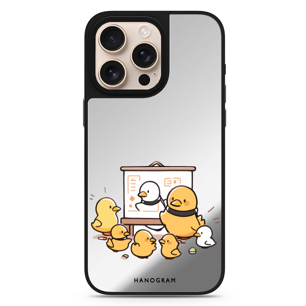 Duck Professor animal design iPhone 16/15/14 Pro Max & Pro mirror case