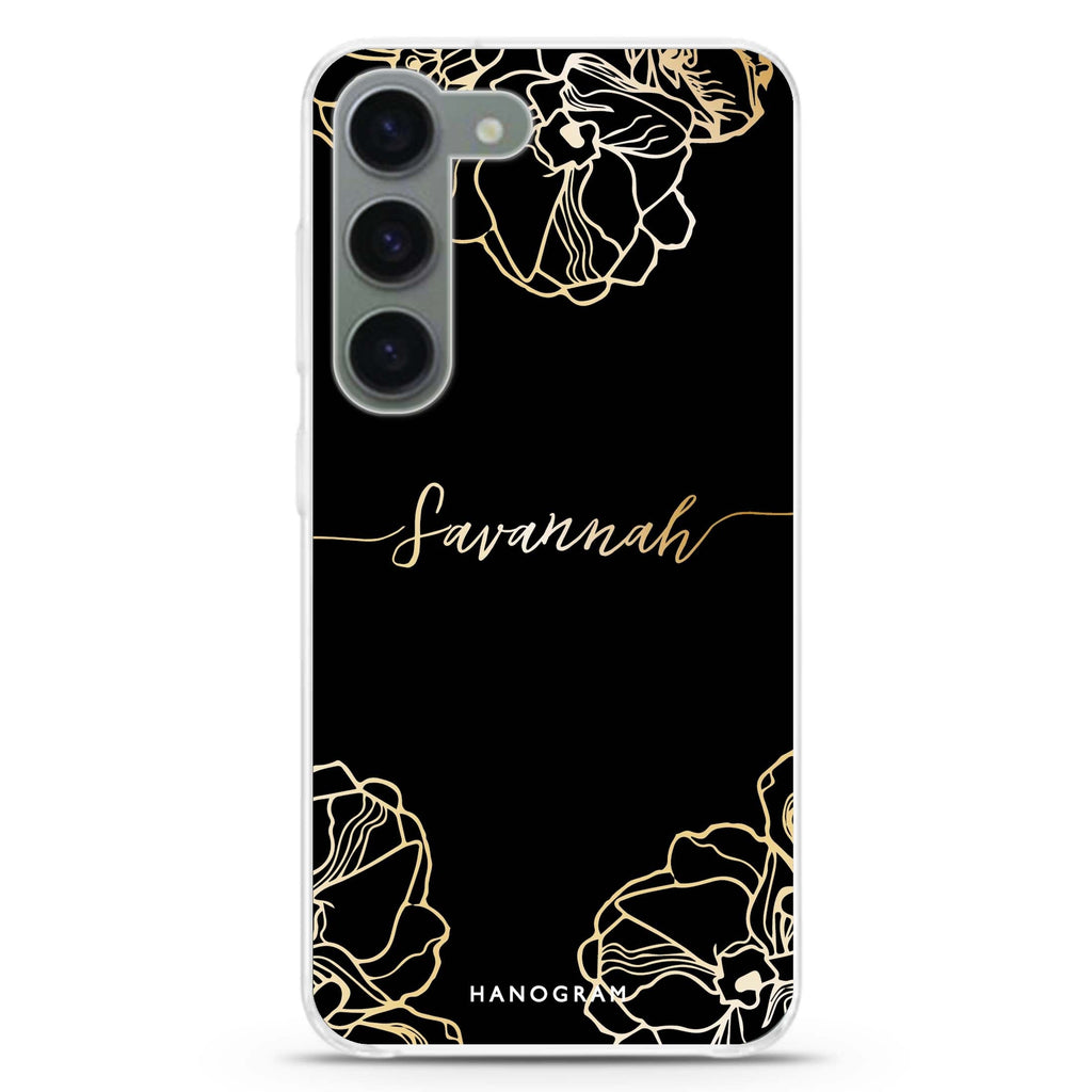 Crafts Of Floral personalized ultra-clear case for Samsung Galaxy S23/S22, front view
