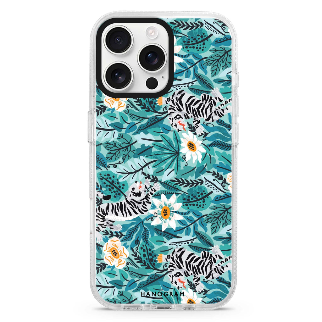 Tiger & Floral iPhone 16 Pro & 16 Pro Max Case - Personalized and Stylish Protection