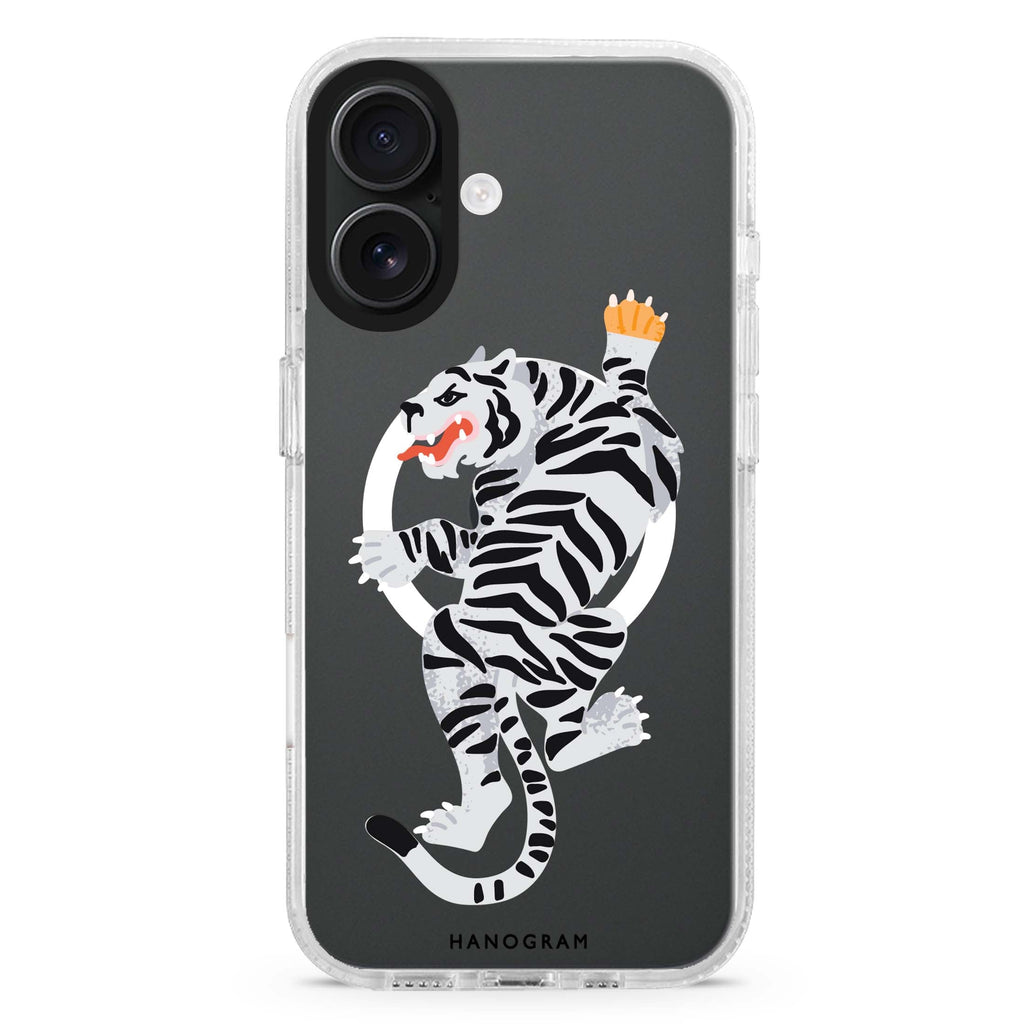 Tiger MagSafe Compatible iPhone 16 Ultra Clear Case - Personalized and Stylish Protection
