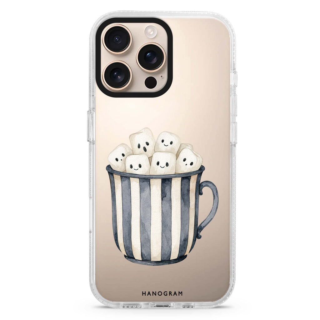 Marshmallow Mug Mates iPhone 16 Pro Max Ultra Clear Case - front view