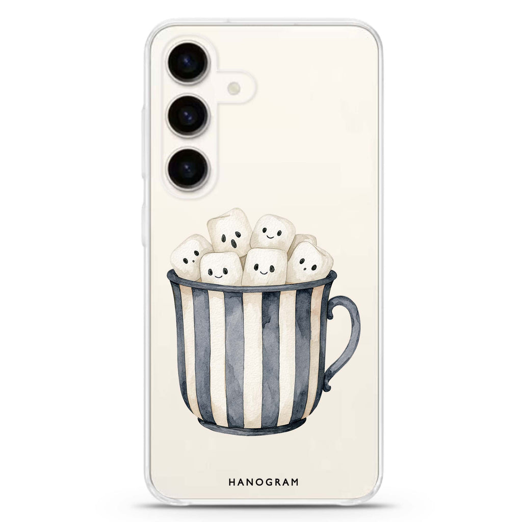 Marshmallow Mug Mates Samsung Galaxy Ultra Clear Case — front view