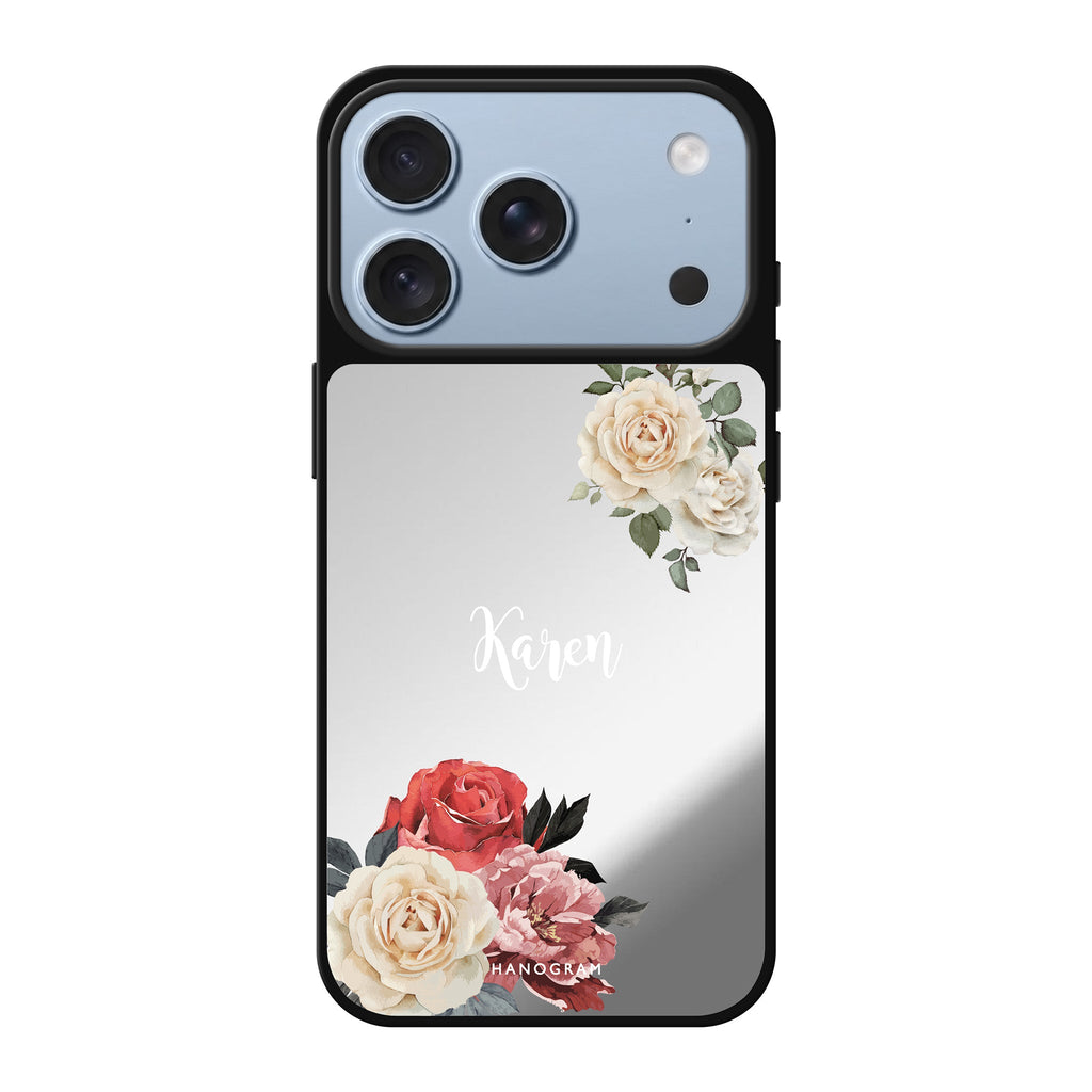 Vintage Floral personalized name spring flower floral vintage iPhone 18 Pro Max mirror case