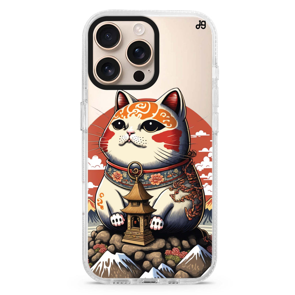 Cat with Fuji Mountain iPhone 16 Pro & 16 Pro Max Case - Personalized and Stylish Protection