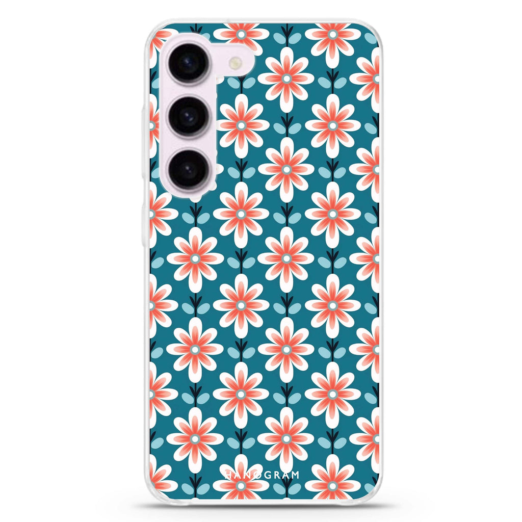 Infinite Petals ultra-clear case for Samsung Galaxy S23/S22, front view