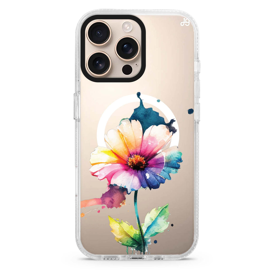A Beautiful Flower MagSafe Compatible iPhone 16 Pro Ultra Clear Case - Personalized and Stylish Protection