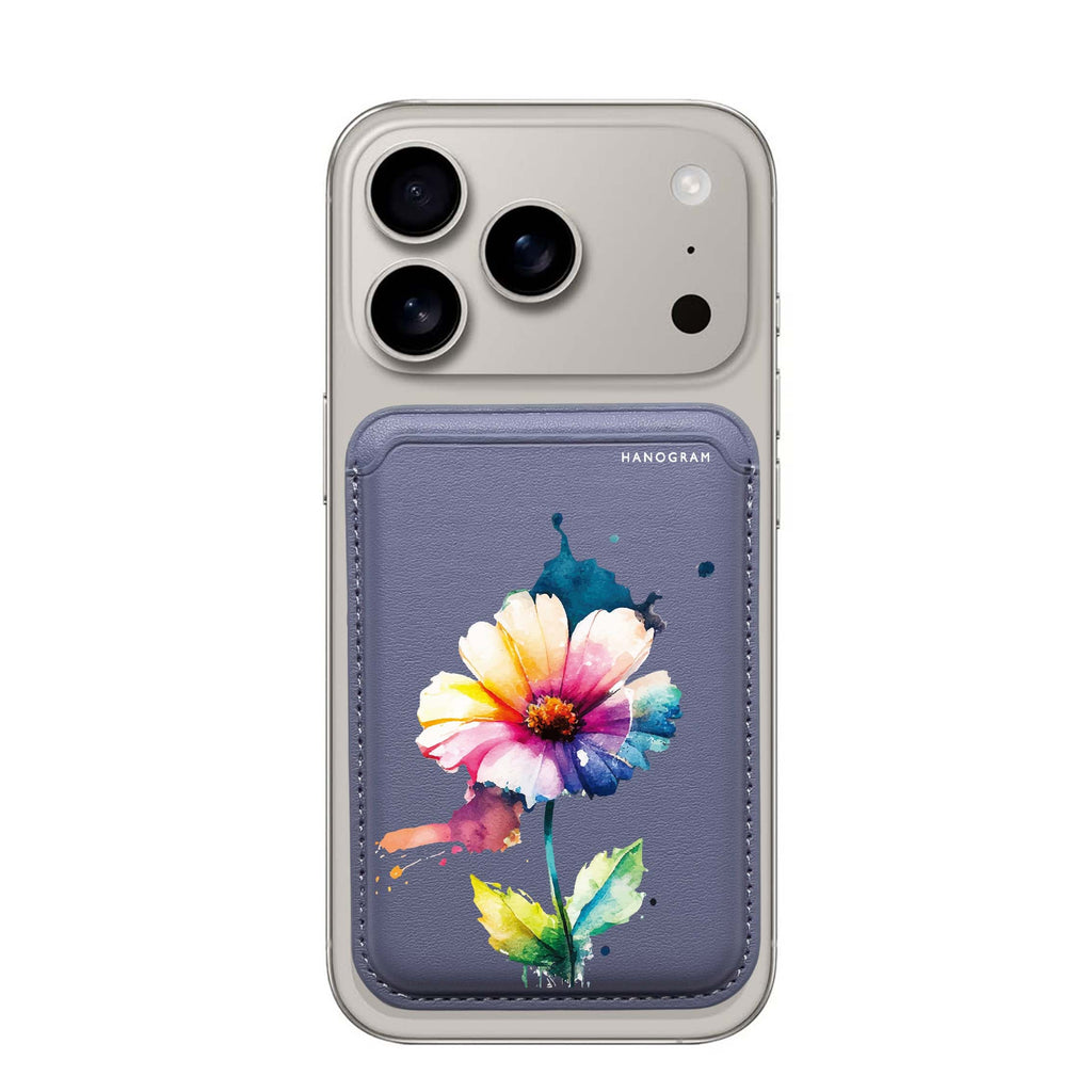 A Beautiful Flower MagSafe wallet for iPhone, slim magnetic card holder, main view