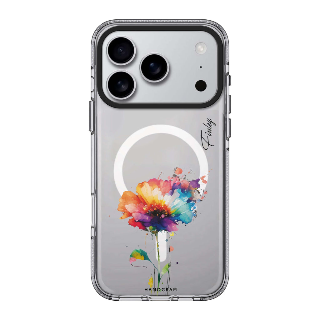 A Beautiful Watercolour Flower personalized name flower floral watercolor iPhone 17 Pro Max ultra clear case
