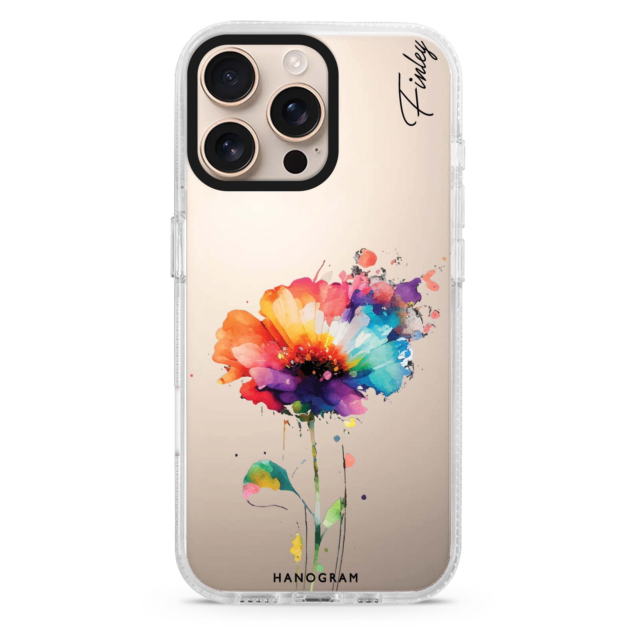 A Beautiful Watercolour Flower iPhone 16 Pro Max Ultra Clear Case