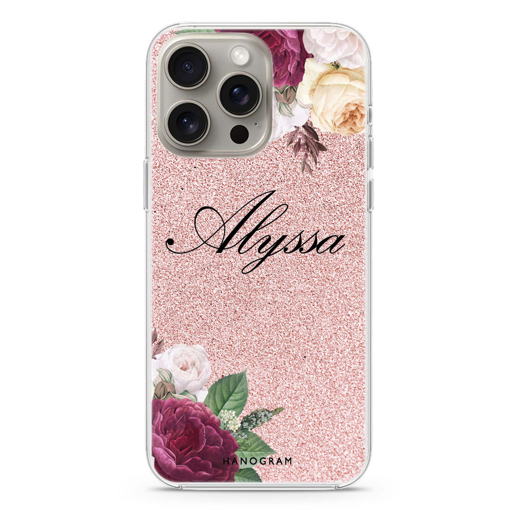Glittering Floral iPhone Ultra Clear Case