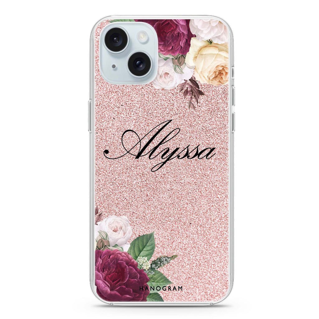 Glittering Floral iPhone Ultra Clear Case