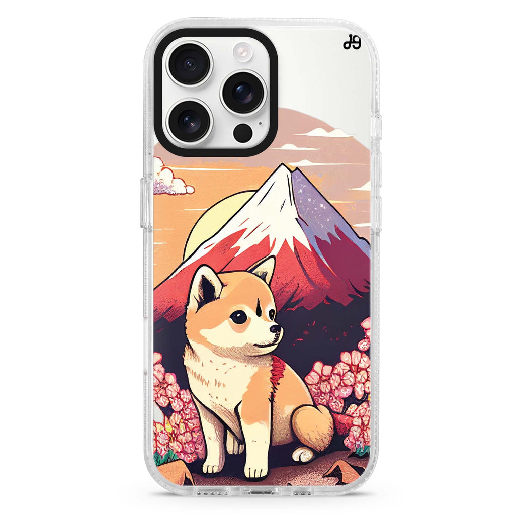 Shiba Inu & Fuji Mountain iPhone 16 Pro & 16 Pro Max Case - Personalized and Stylish Protection