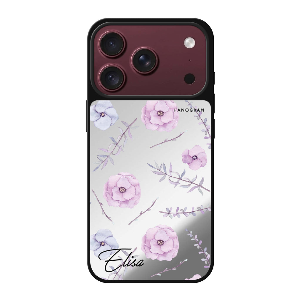 Vibrant Floral personalized name spring flower floral iPhone 18 Pro Max mirror case