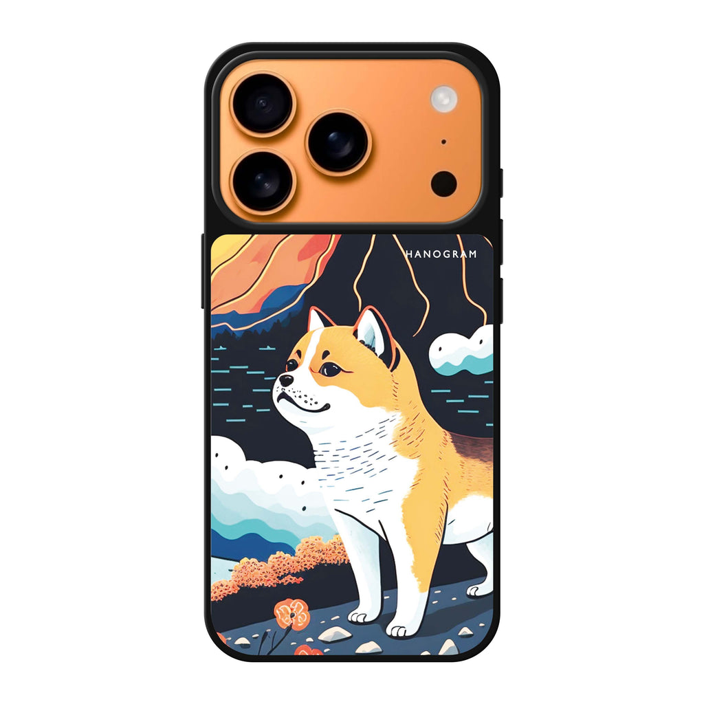 Shiba Inu with Fuji Mountain dog animal nature iPhone 17 Pro Max mirror case