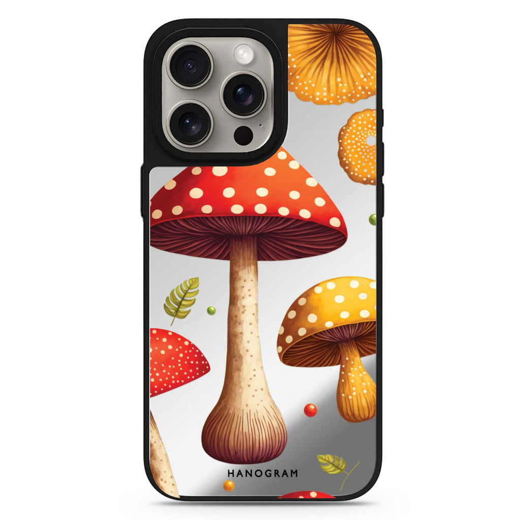 Mushroom Time MagSafe compatible mirror case for iPhone 16/15/14 Pro Max and Pro, main view