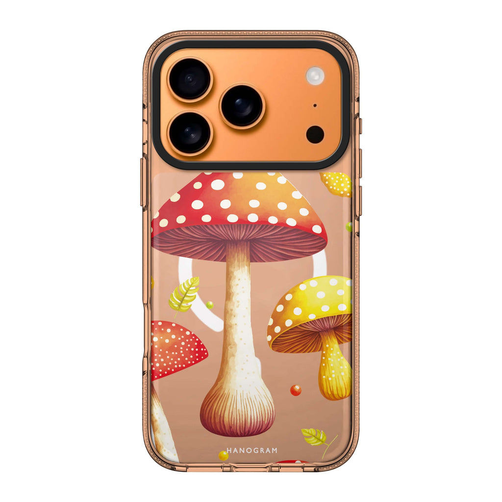 Mushroom time mushroom graphic iPhone 17 Pro Max ultra clear case