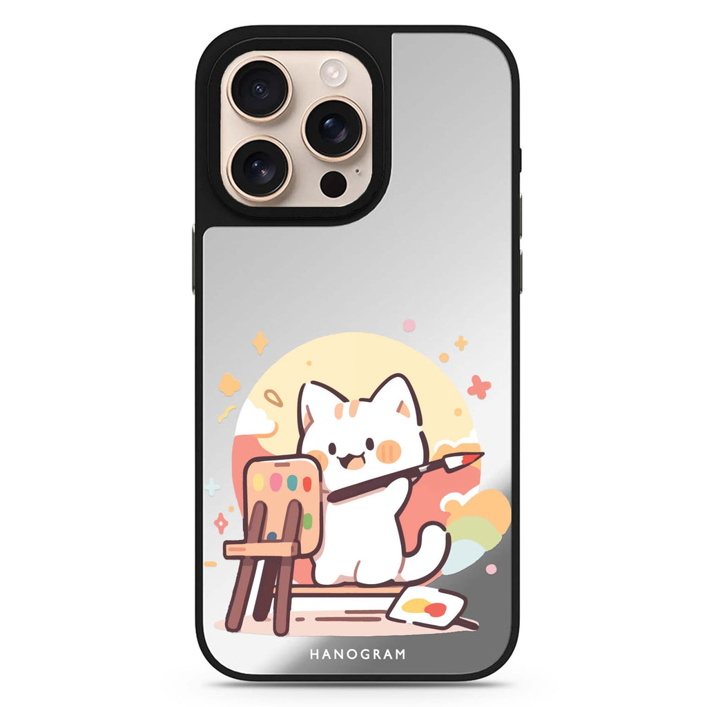 Feline Masterwork sleek reflective design iPhone 16/15/14 Pro Max & Pro mirror case