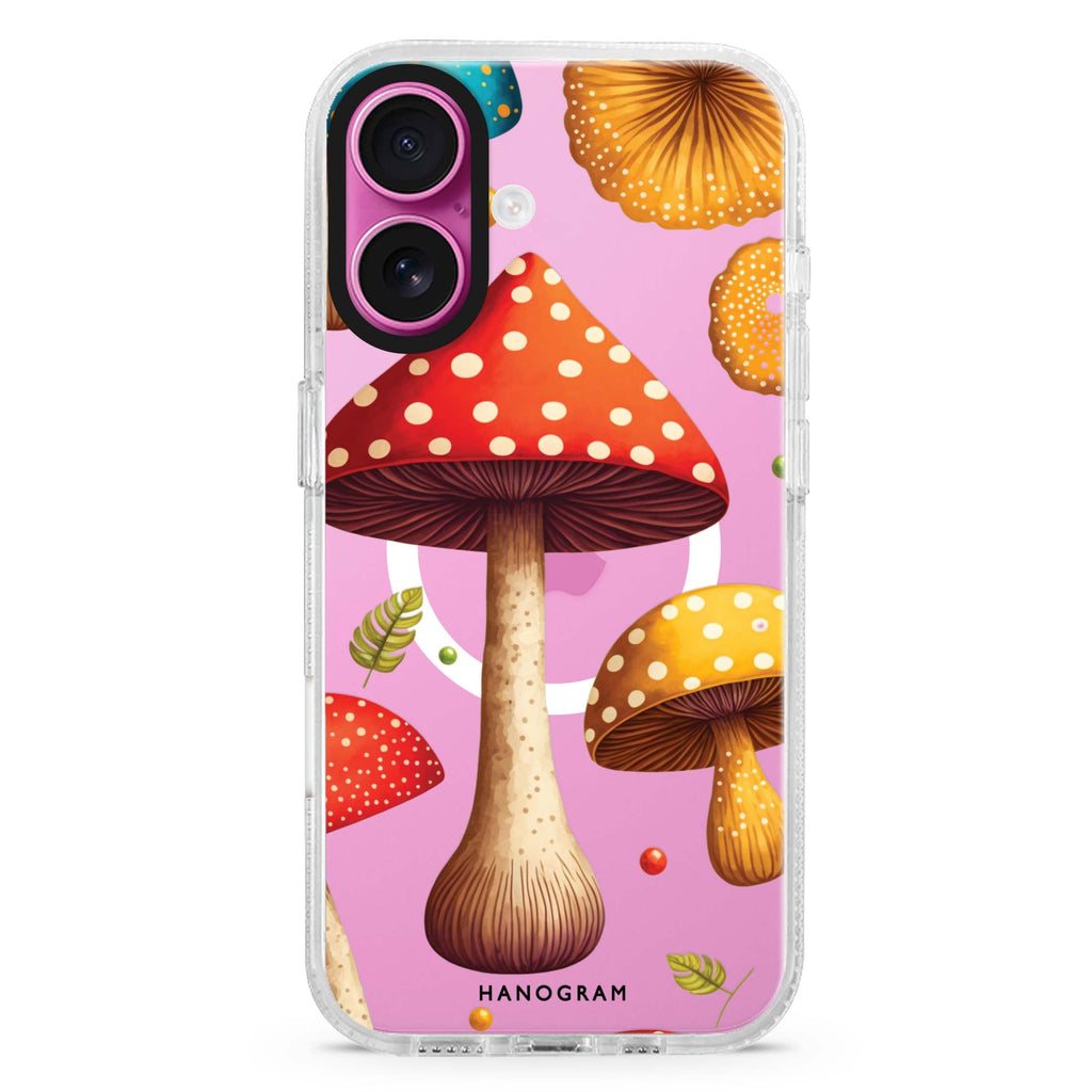Mushroom time MagSafe Compatible iPhone 16 Ultra Clear Case - Personalized and Stylish Protection