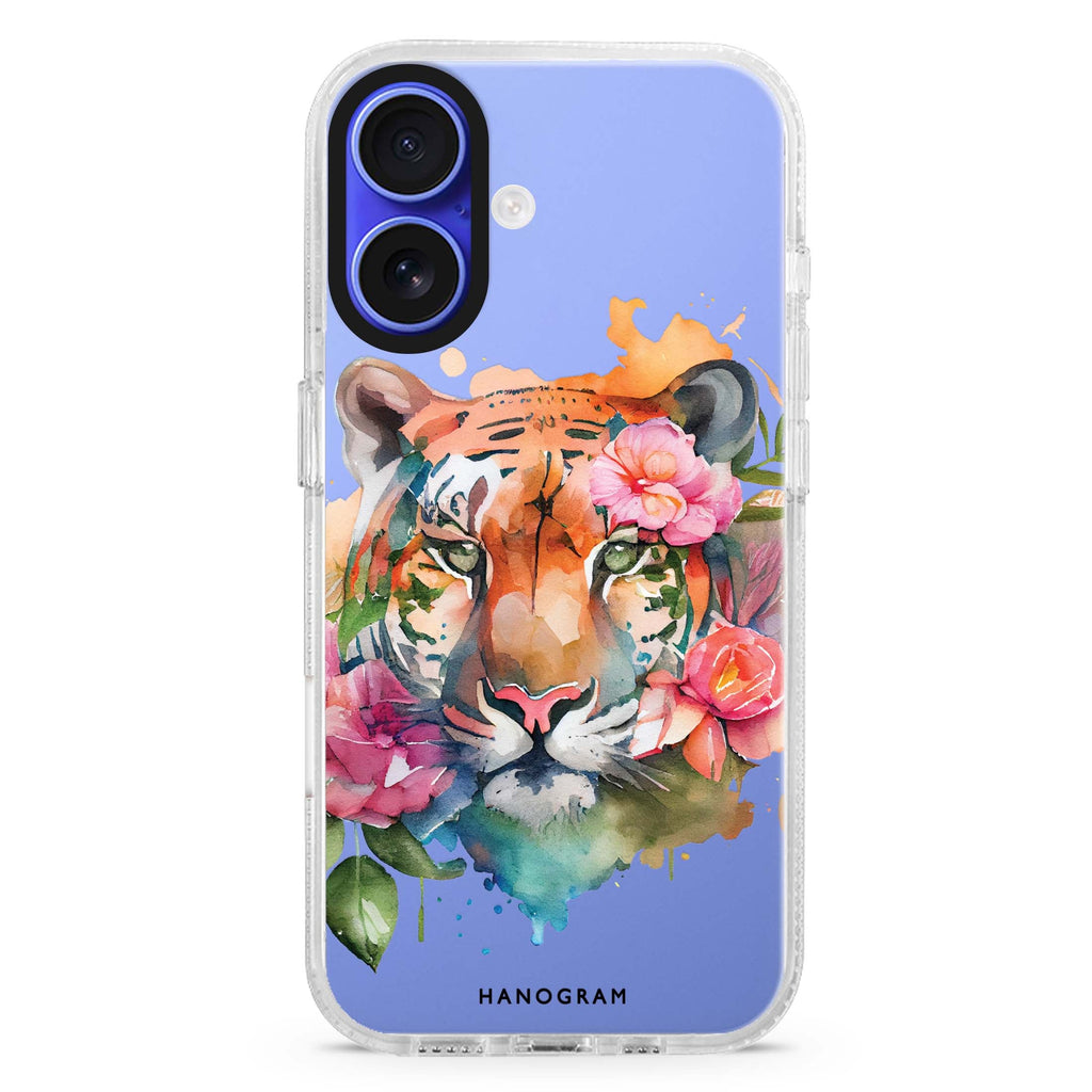 Floral Tiger MagSafe Compatible iPhone 16 Ultra Clear Case - Personalized and Stylish Protection