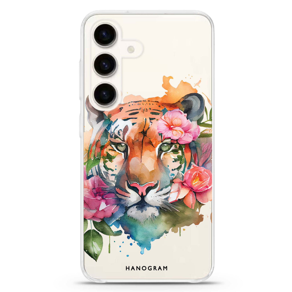 Floral Tiger Samsung Galaxy Ultra Clear Case