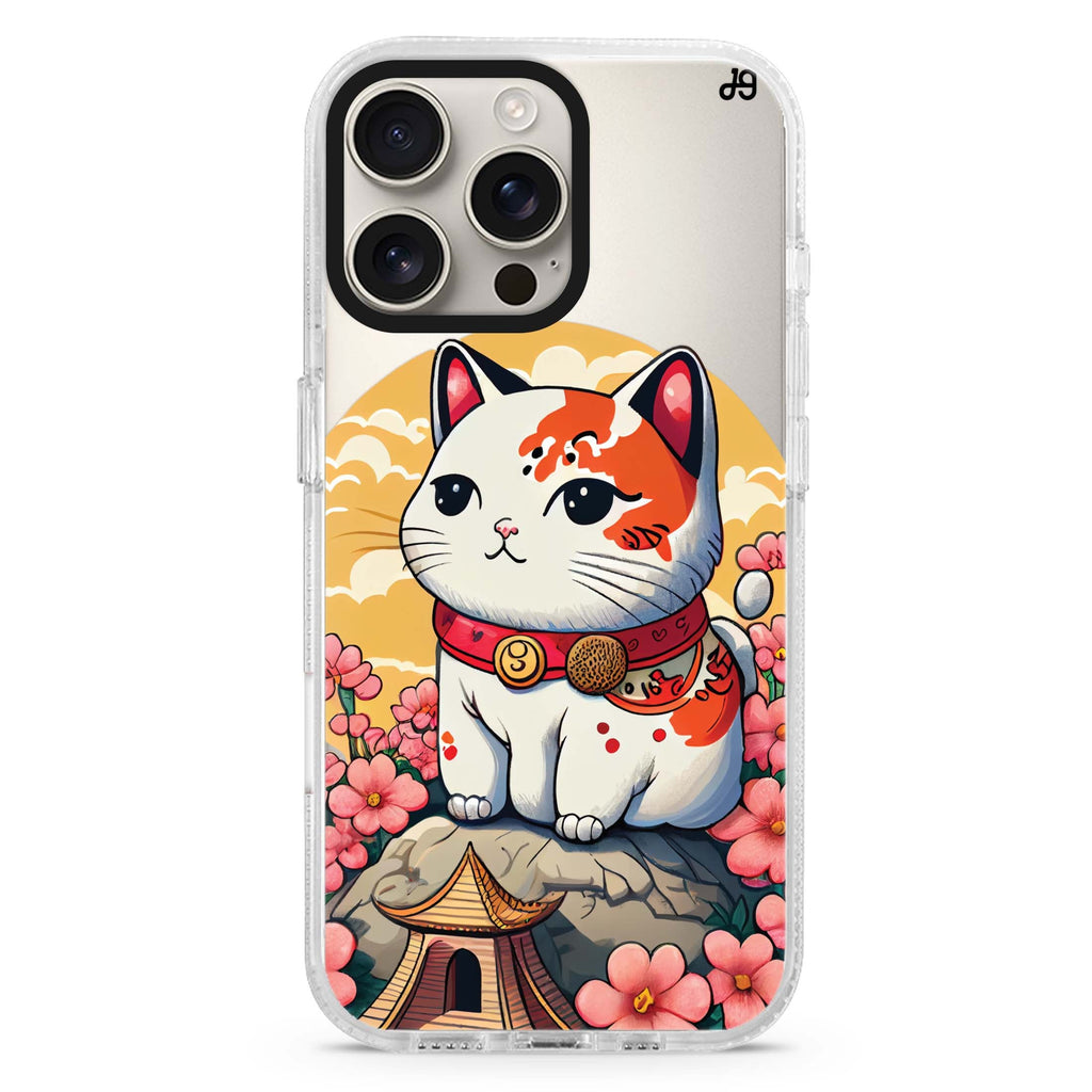 Cat & Flowers iPhone 16 Pro & 16 Pro Max Case - Personalized and Stylish Protection
