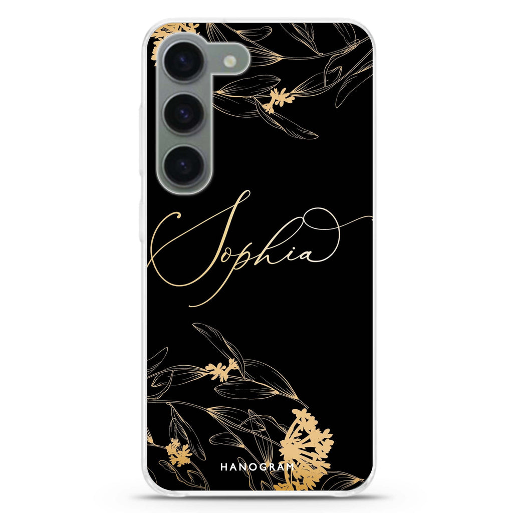 Crafts Of Floral II personalized ultra-clear case for Samsung Galaxy S23/S22, front view