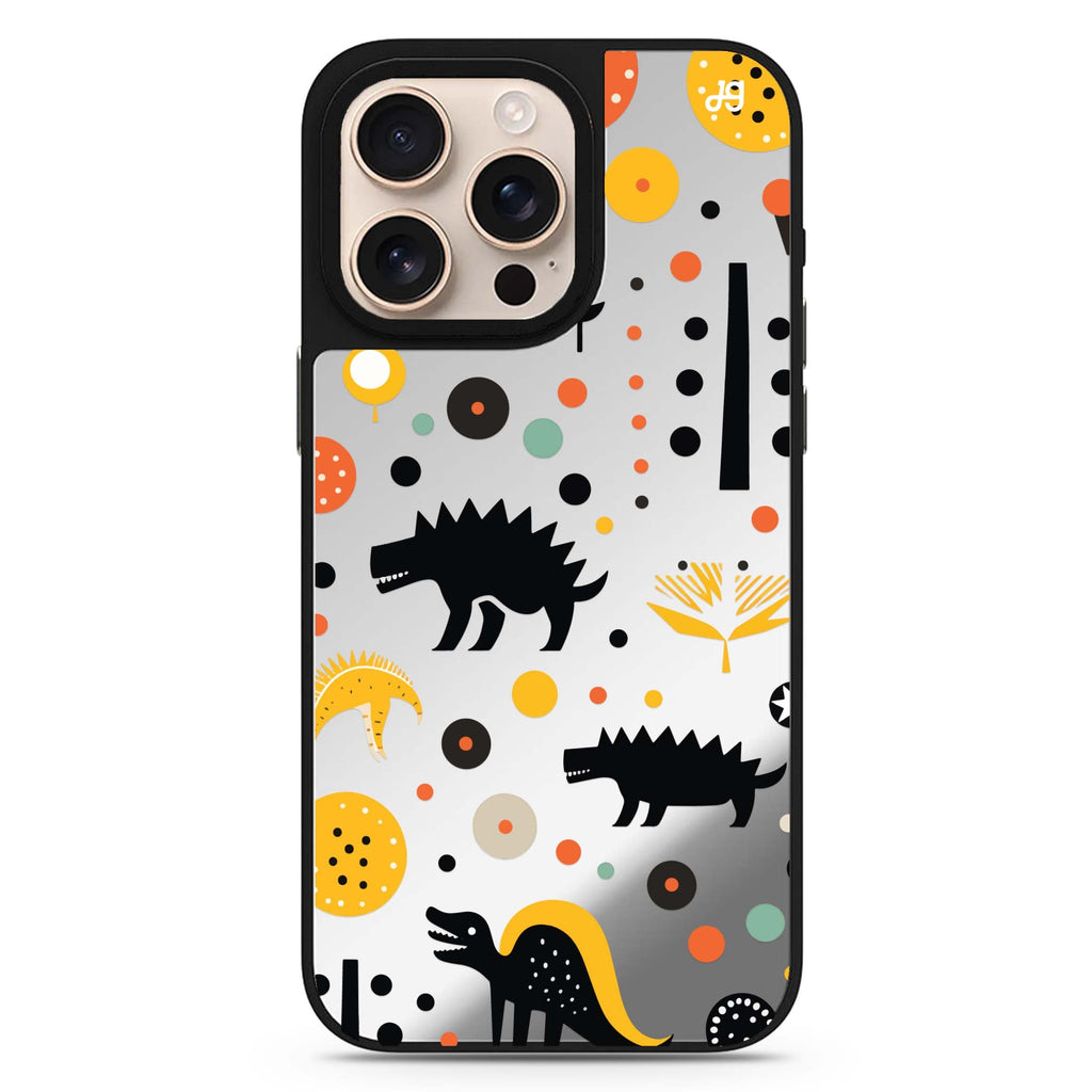 Cuddly Rex sleek reflective design iPhone 16/15/14 Pro Max & Pro mirror case
