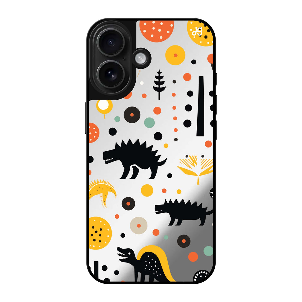 Reflective iPhone 16 Mirror Case –Cuddly Rex Design