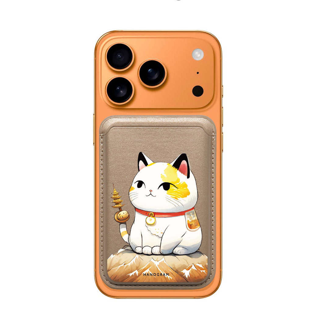 A Cute Cat MagSafe wallet for iPhone, slim magnetic card holder, main view