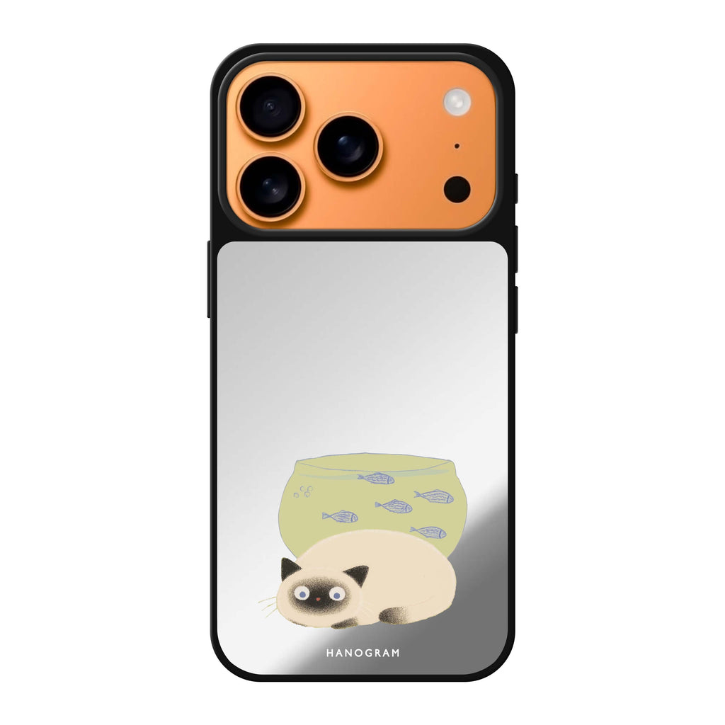 Lazy Tank Topper animal cute iPhone 17 Pro Max mirror case