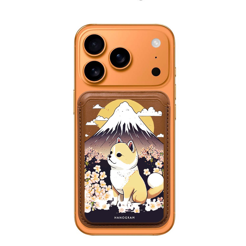 Shiba Inu & Japan MagSafe wallet for iPhone, slim magnetic card holder, main view