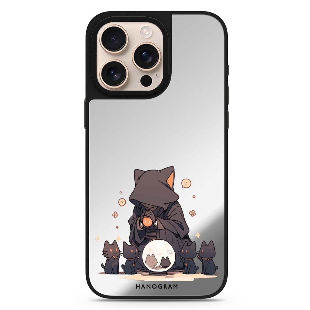 Seer Cat Charm cat design iPhone 16/15/14 Pro Max & Pro mirror case