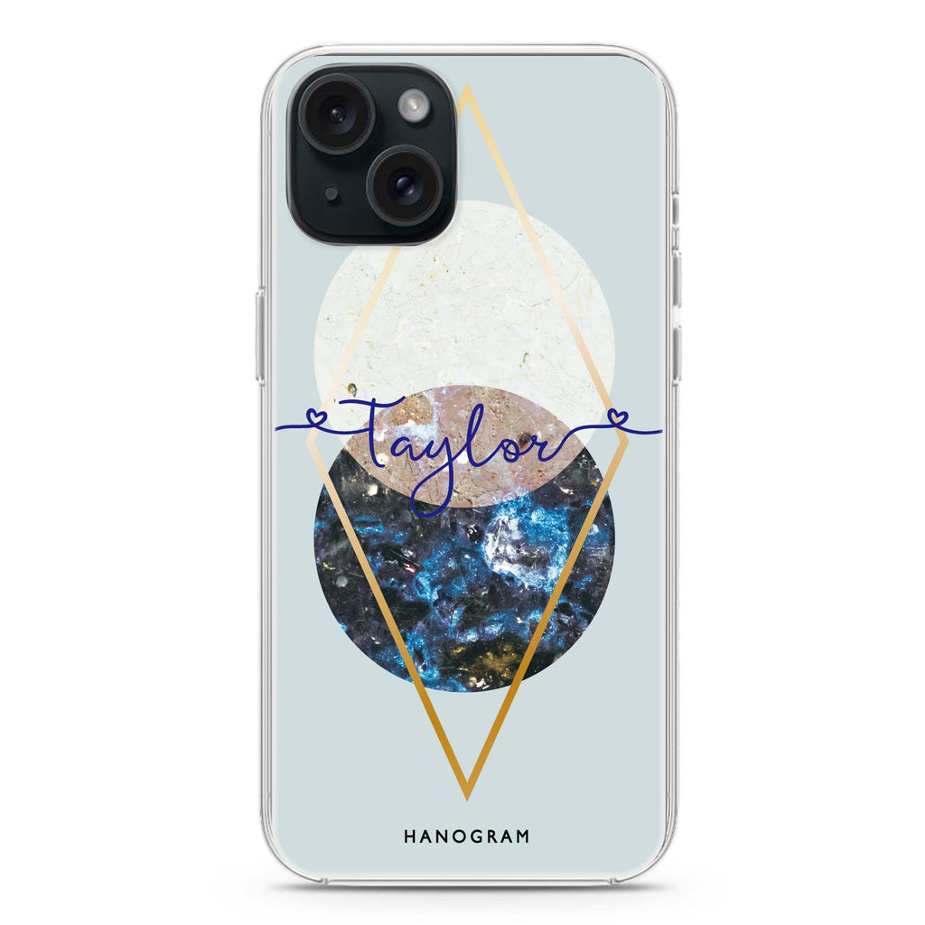 Marble Abstract I iPhone 15 Plus MagSafe Compatible Ultra Clear Case