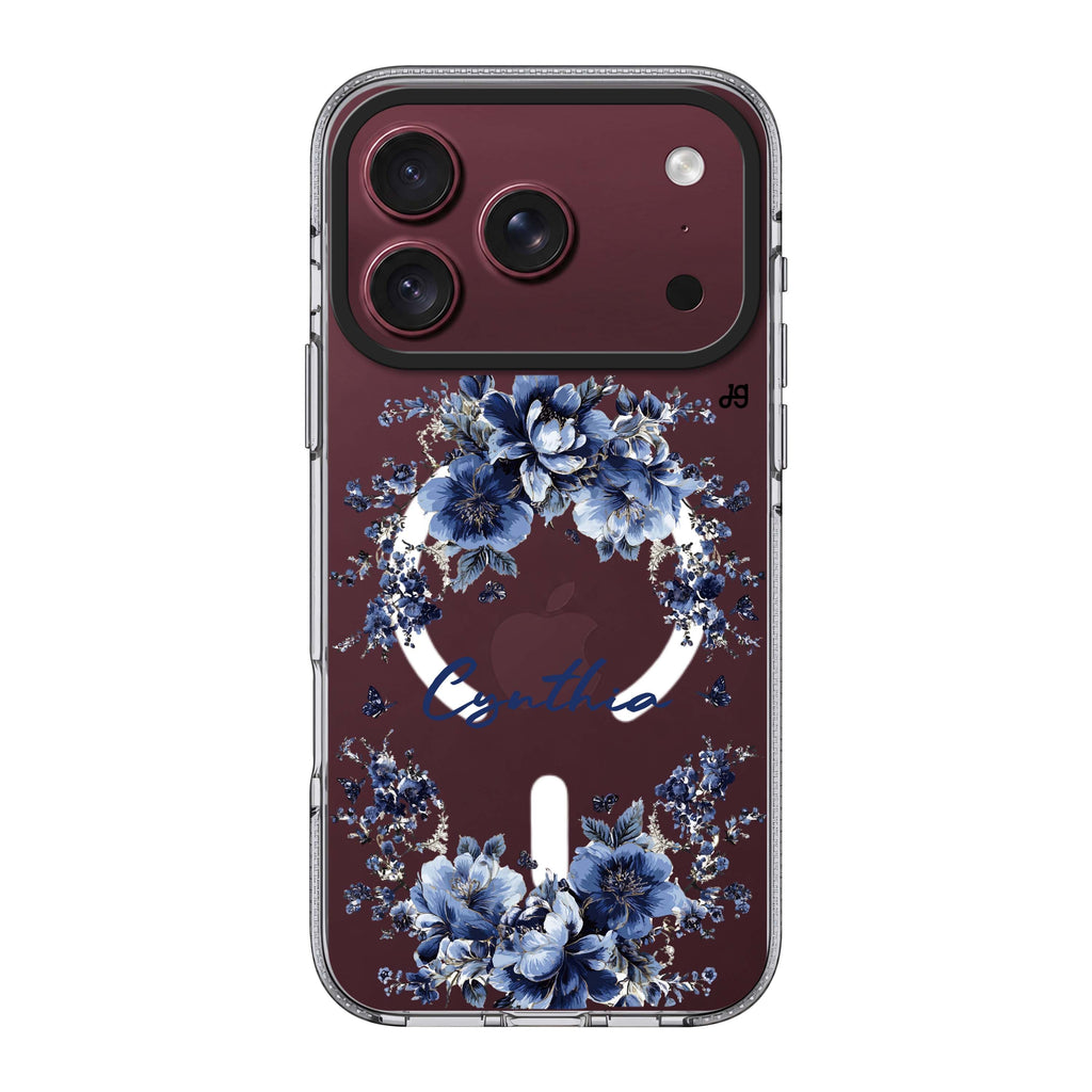 Blue Blossom Frame Ultra Clear Case