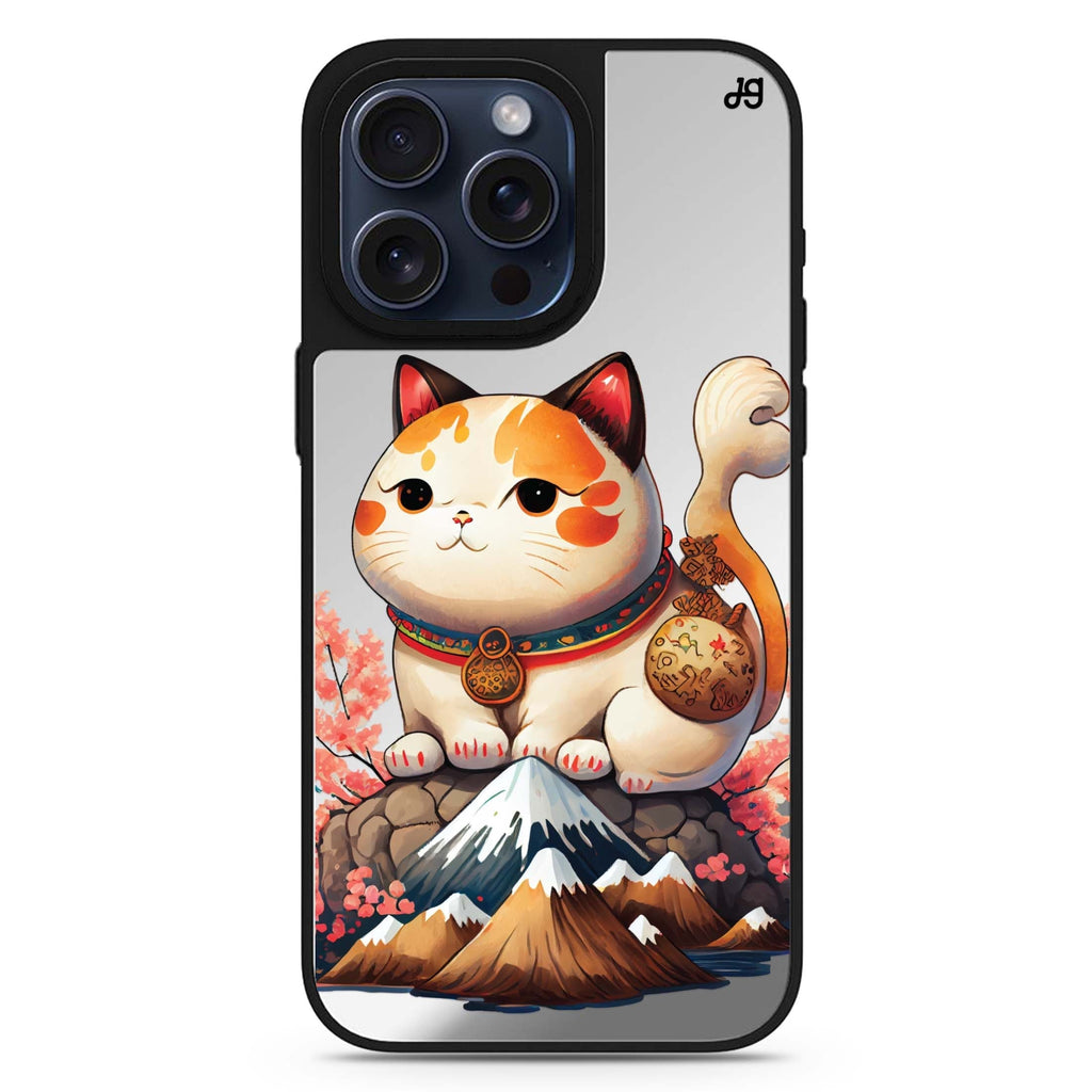 Kawaii Cat MagSafe compatible mirror case for iPhone 16/15/14 Pro Max and Pro, main view