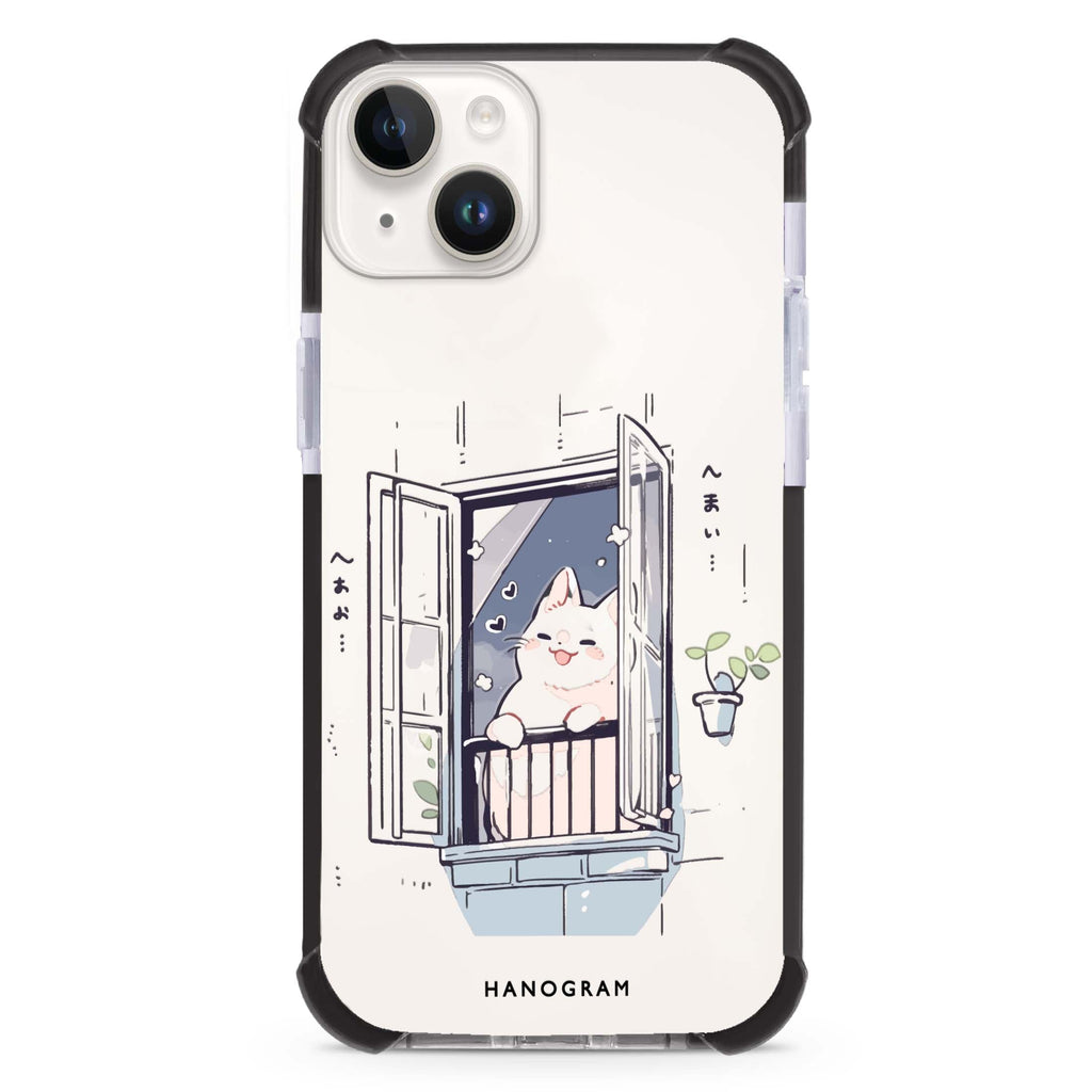 Ledge Lounging Kitty iPhone 15 Plus Ultra Shockproof Case