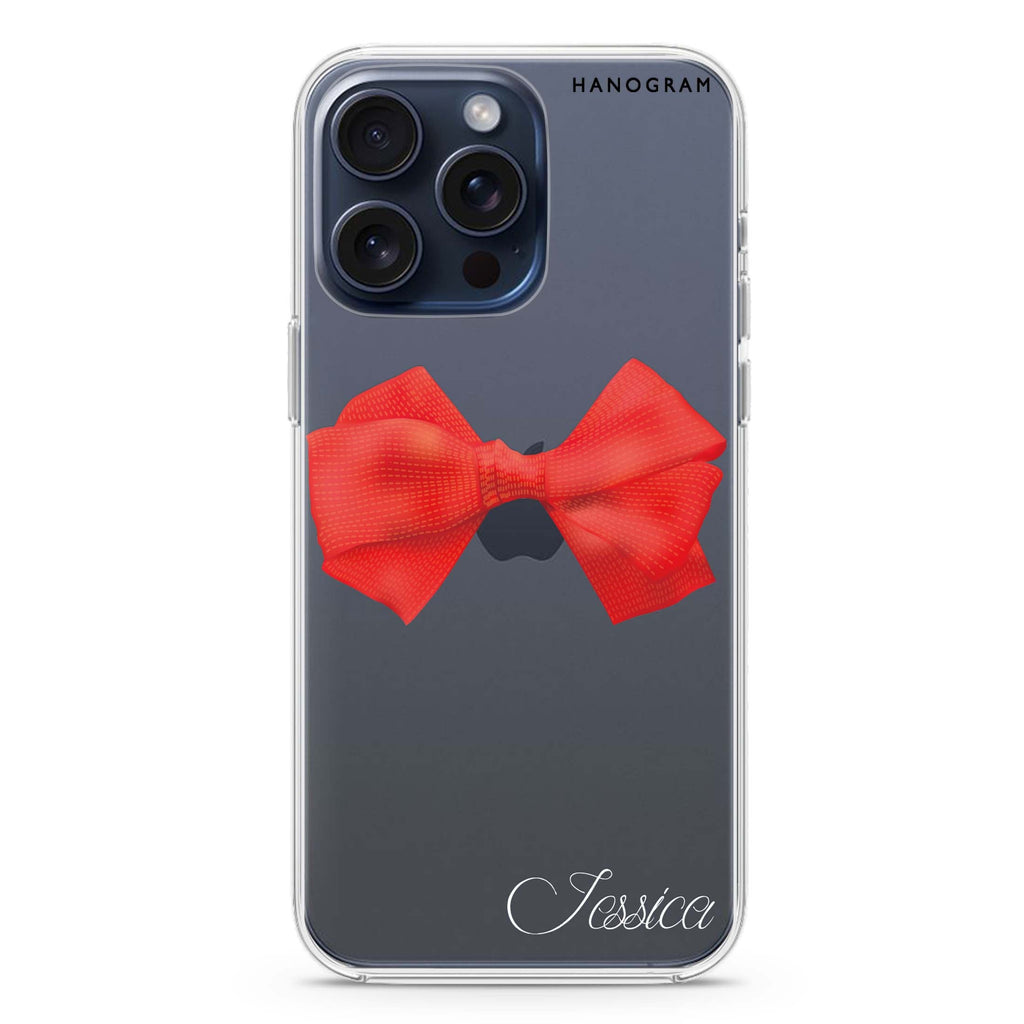Red Bow iPhone Ultra Clear Case