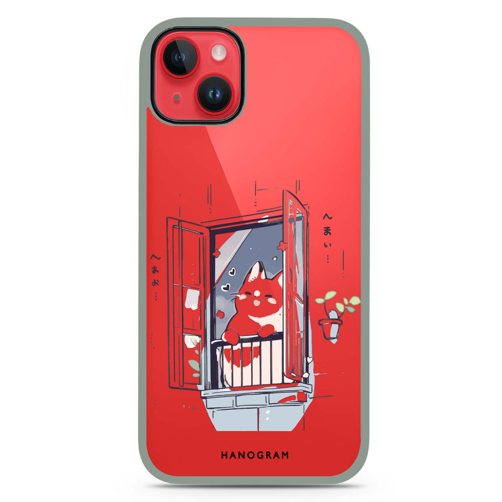 Ledge Lounging Kitty iPhone 15 Plus Impact Guard Bumper Case
