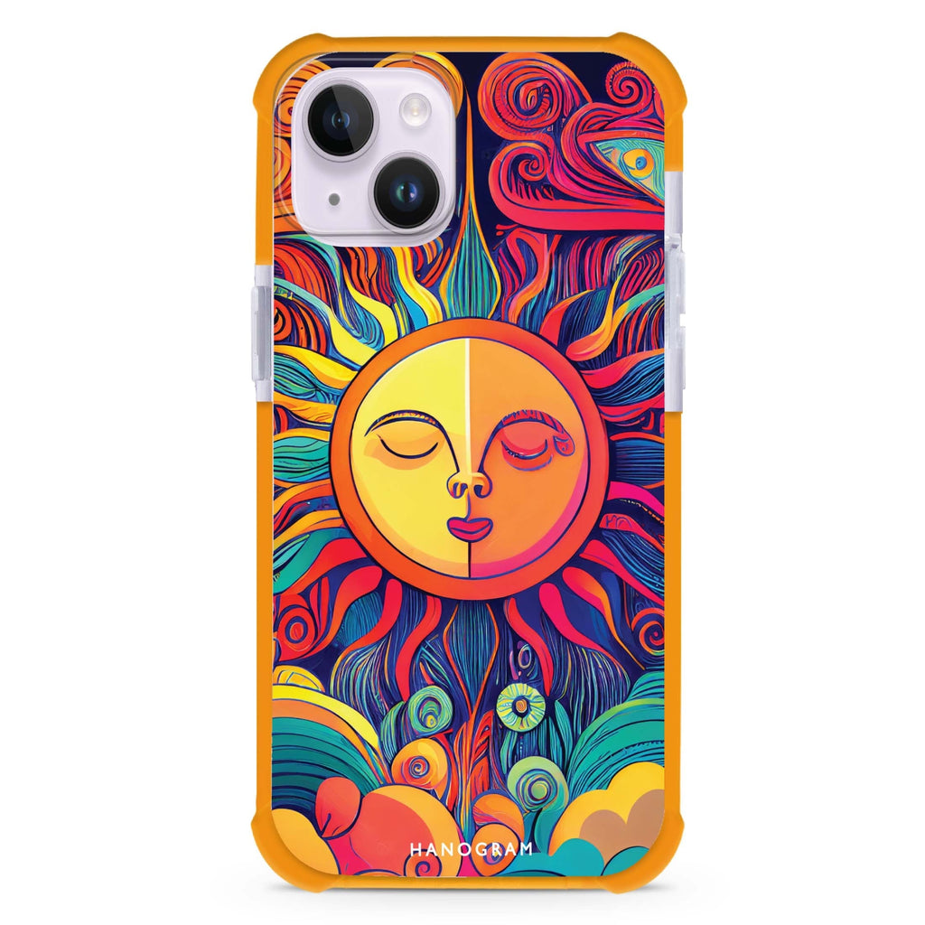 Magic Sun Face iPhone 15 Plus MagSafe Compatible Ultra Shockproof Case