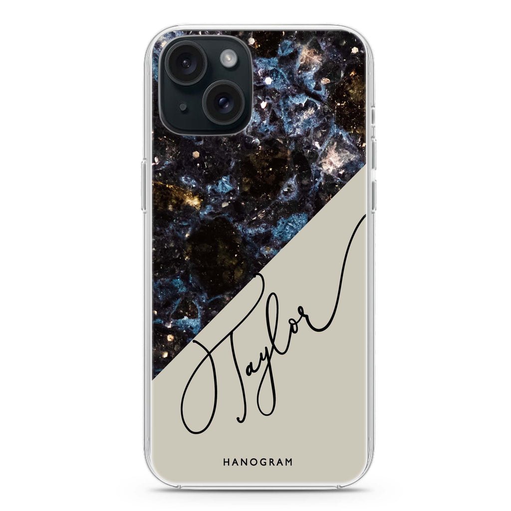 Black Marble iPhone Ultra Clear Case