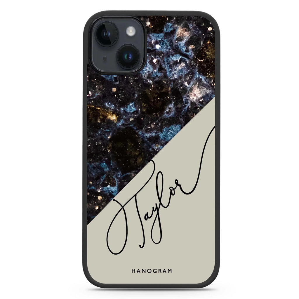 Black Marble iPhone 15 Impact Guard Bumper Case