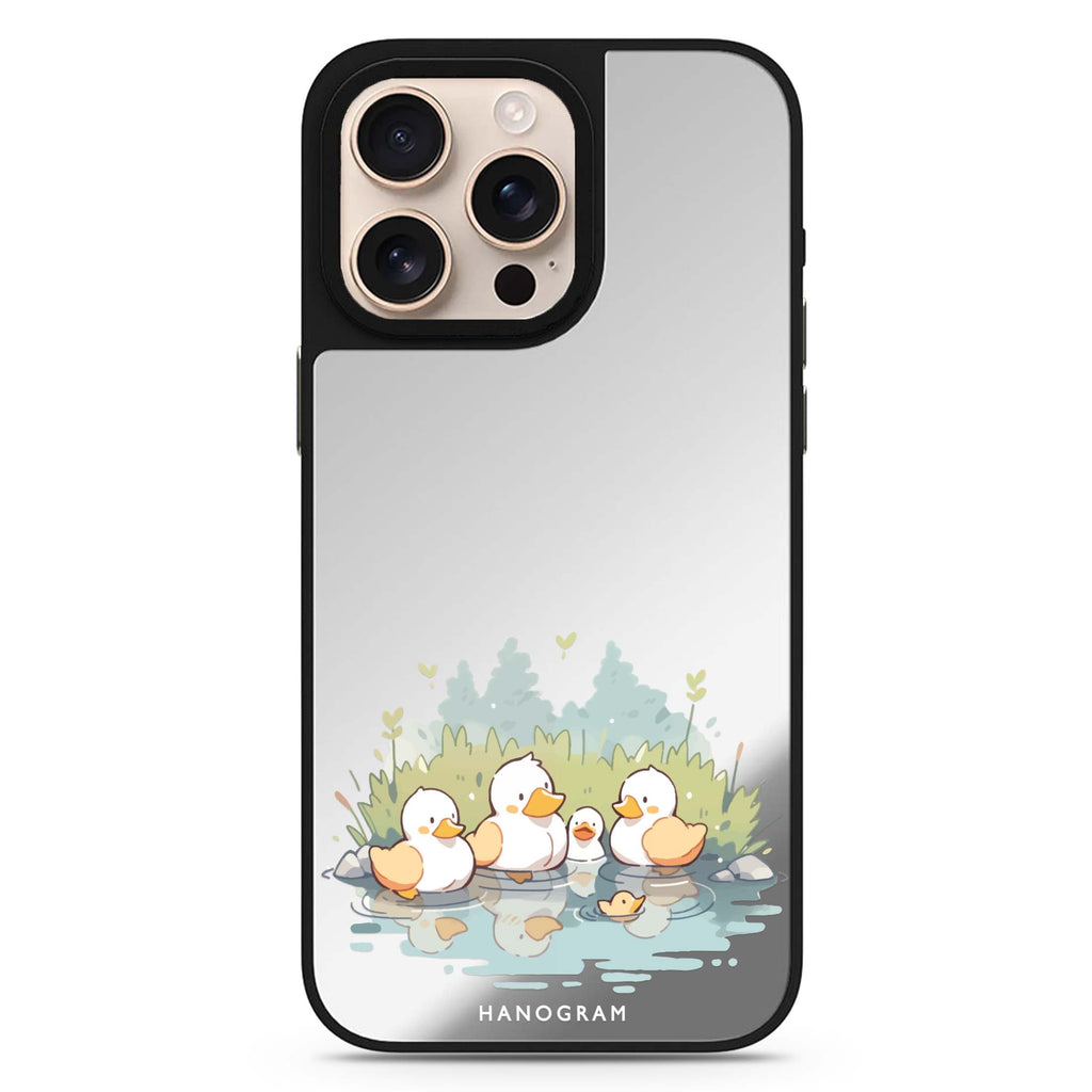 River Duck Delight animal design iPhone 16/15/14 Pro Max & Pro mirror case