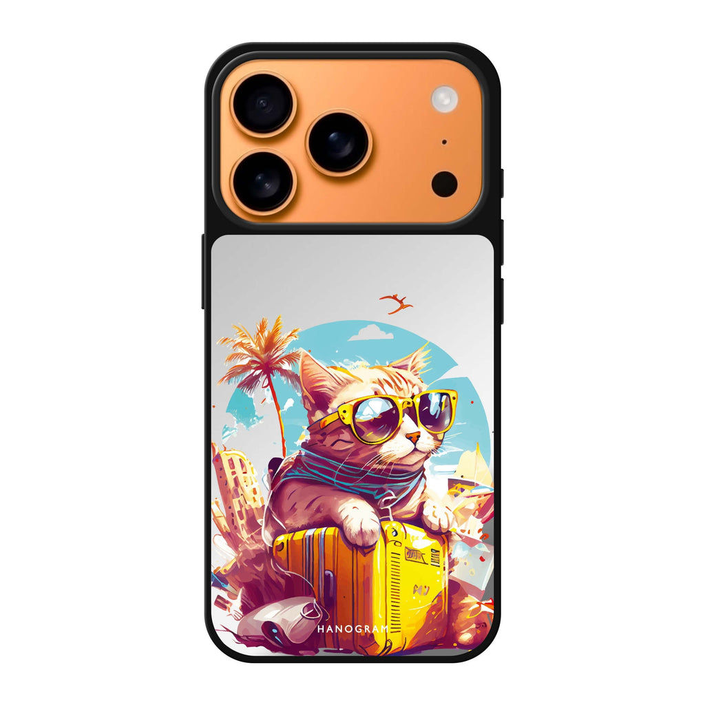 Travel Cat cat animal travel iPhone 17 Pro Max mirror case