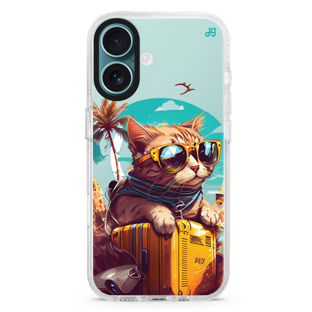 Travel Cat MagSafe Compatible iPhone 16 Ultra Clear Case - Personalized and Stylish Protection