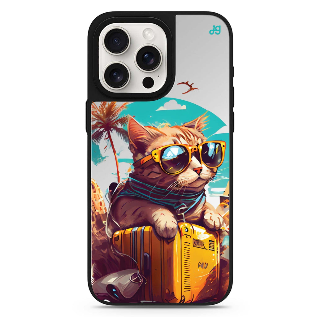 Travel Cat MagSafe compatible mirror case for iPhone 16/15/14 Pro Max and Pro, main view