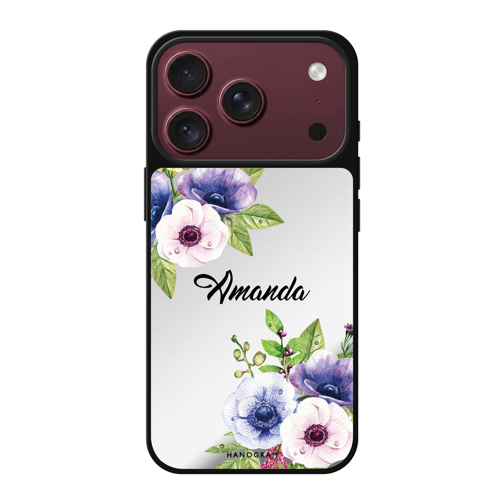 Blooming Flowers personalized name spring flower floral iPhone 18 Pro Max mirror case