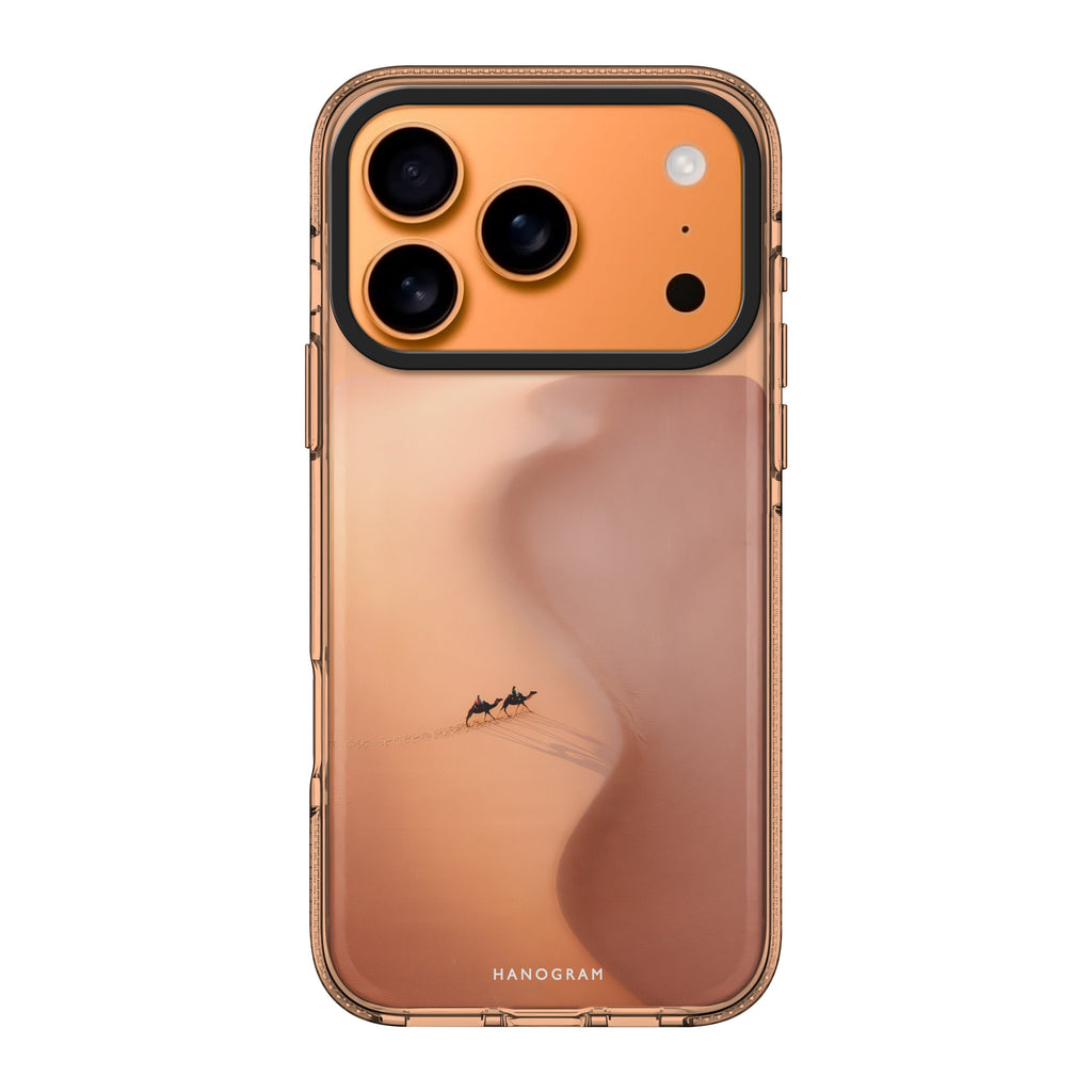 Journey Across Sand brown nature neutral iPhone 17 Pro Max ultra clear case