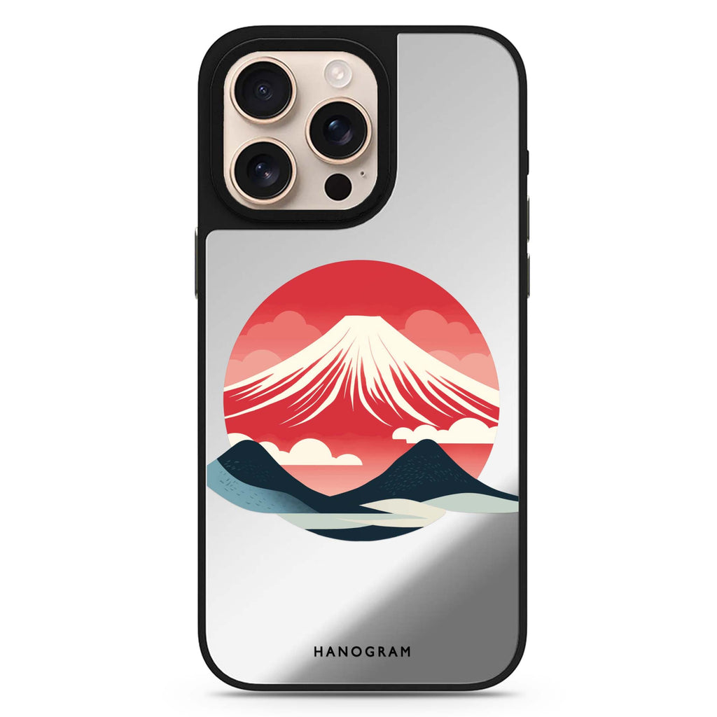 Tranquil Fuji sleek reflective design iPhone 16/15/14 Pro Max & Pro mirror case