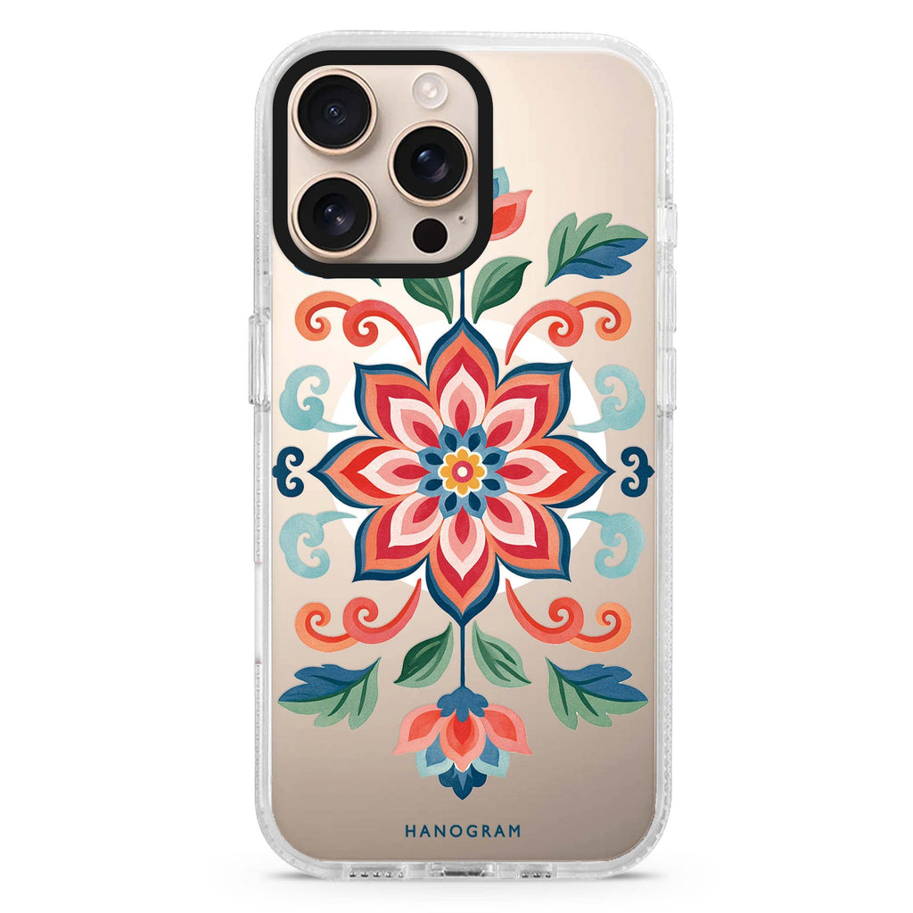 The Painted Folk Blossom MagSafe Compatible Ultra Clear Case for iPhone 16 Pro Max - main view